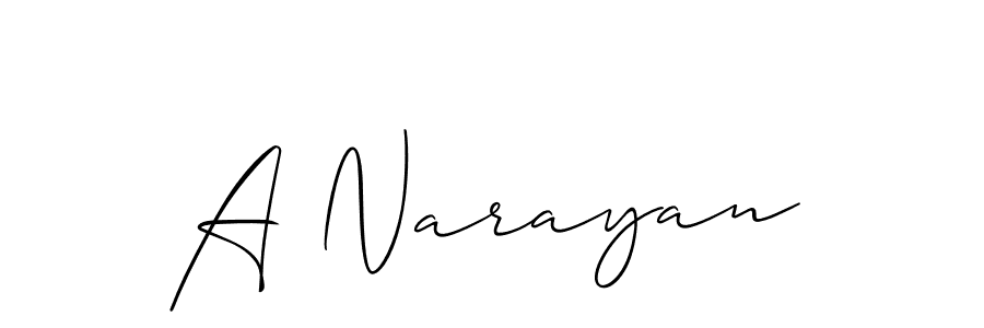 Similarly Allison_Script is the best handwritten signature design. Signature creator online .You can use it as an online autograph creator for name A Narayan. A Narayan signature style 2 images and pictures png