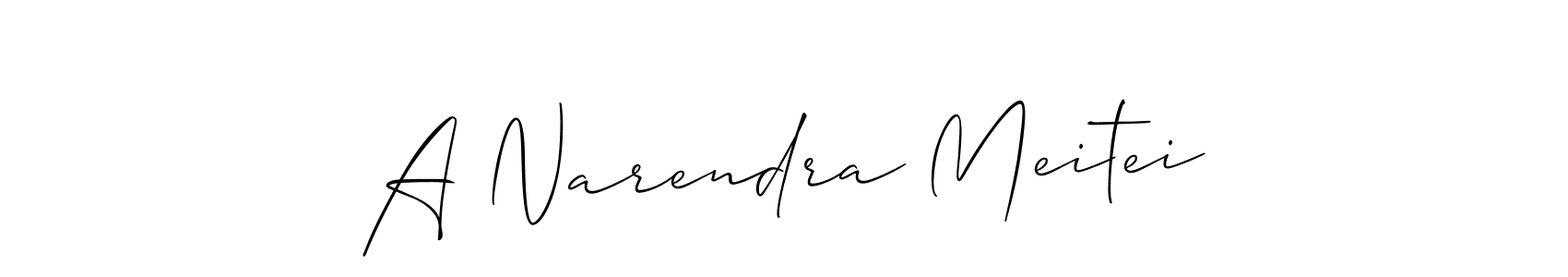 You should practise on your own different ways (Allison_Script) to write your name (A Narendra Meitei) in signature. don't let someone else do it for you. A Narendra Meitei signature style 2 images and pictures png