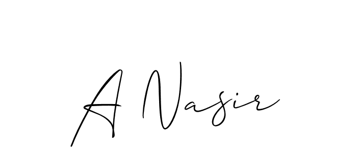 Allison_Script is a professional signature style that is perfect for those who want to add a touch of class to their signature. It is also a great choice for those who want to make their signature more unique. Get A Nasir name to fancy signature for free. A Nasir signature style 2 images and pictures png