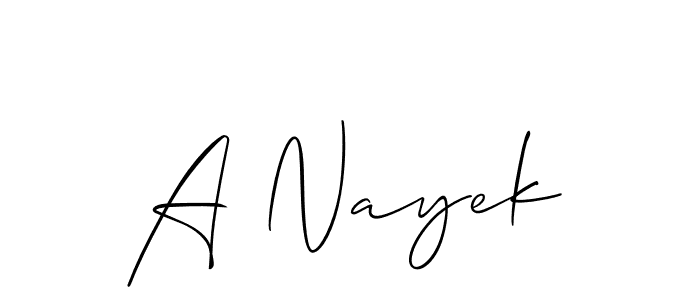 How to Draw A Nayek signature style? Allison_Script is a latest design signature styles for name A Nayek. A Nayek signature style 2 images and pictures png