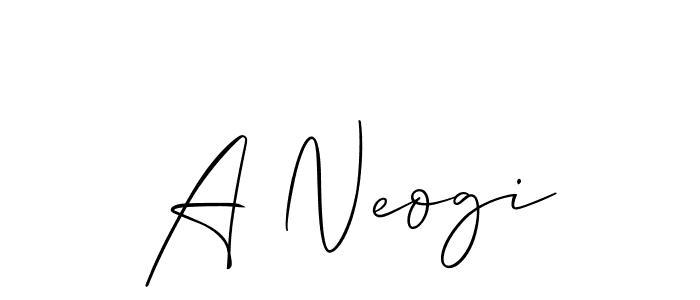 Similarly Allison_Script is the best handwritten signature design. Signature creator online .You can use it as an online autograph creator for name A Neogi. A Neogi signature style 2 images and pictures png