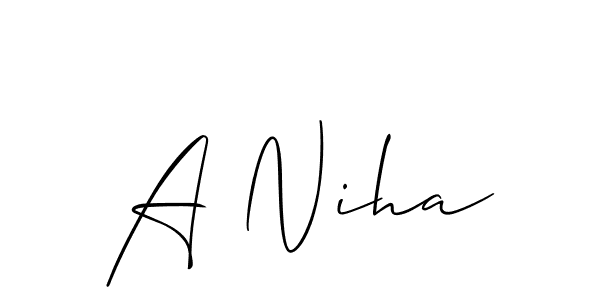 It looks lik you need a new signature style for name A Niha. Design unique handwritten (Allison_Script) signature with our free signature maker in just a few clicks. A Niha signature style 2 images and pictures png