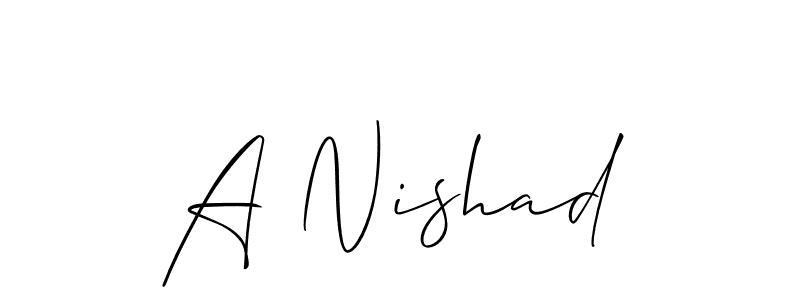 Make a beautiful signature design for name A Nishad. Use this online signature maker to create a handwritten signature for free. A Nishad signature style 2 images and pictures png