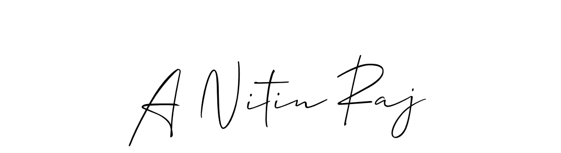 if you are searching for the best signature style for your name A Nitin Raj. so please give up your signature search. here we have designed multiple signature styles  using Allison_Script. A Nitin Raj signature style 2 images and pictures png