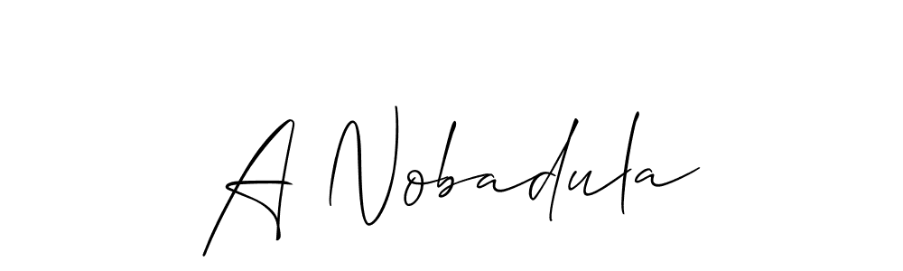 Best and Professional Signature Style for A Nobadula. Allison_Script Best Signature Style Collection. A Nobadula signature style 2 images and pictures png