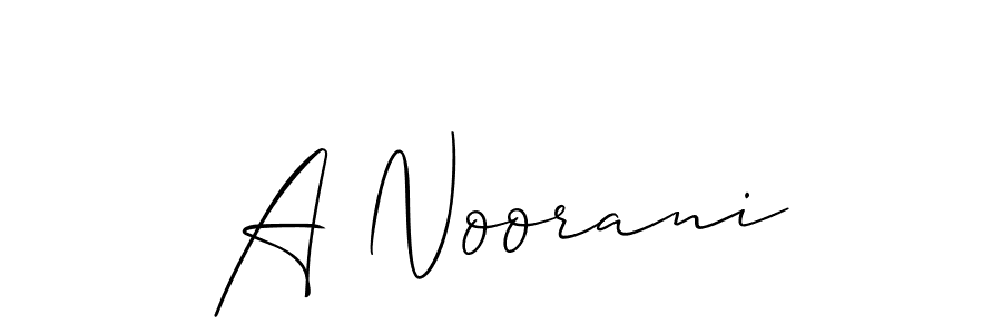 How to make A Noorani name signature. Use Allison_Script style for creating short signs online. This is the latest handwritten sign. A Noorani signature style 2 images and pictures png
