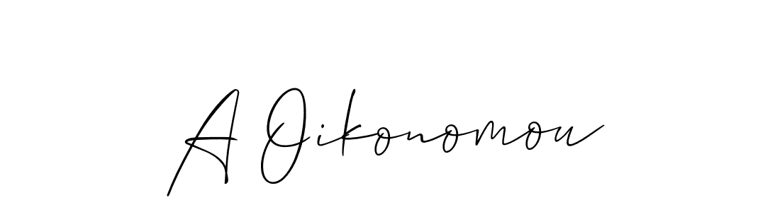 Also we have A Oikonomou name is the best signature style. Create professional handwritten signature collection using Allison_Script autograph style. A Oikonomou signature style 2 images and pictures png