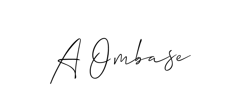 Design your own signature with our free online signature maker. With this signature software, you can create a handwritten (Allison_Script) signature for name A Ombase. A Ombase signature style 2 images and pictures png