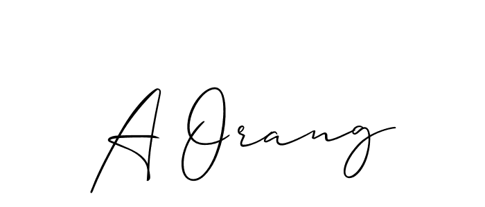 This is the best signature style for the A Orang name. Also you like these signature font (Allison_Script). Mix name signature. A Orang signature style 2 images and pictures png