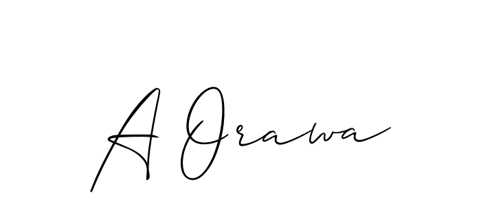 Allison_Script is a professional signature style that is perfect for those who want to add a touch of class to their signature. It is also a great choice for those who want to make their signature more unique. Get A Orawa name to fancy signature for free. A Orawa signature style 2 images and pictures png