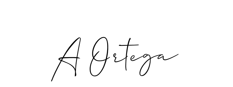 Create a beautiful signature design for name A Ortega. With this signature (Allison_Script) fonts, you can make a handwritten signature for free. A Ortega signature style 2 images and pictures png