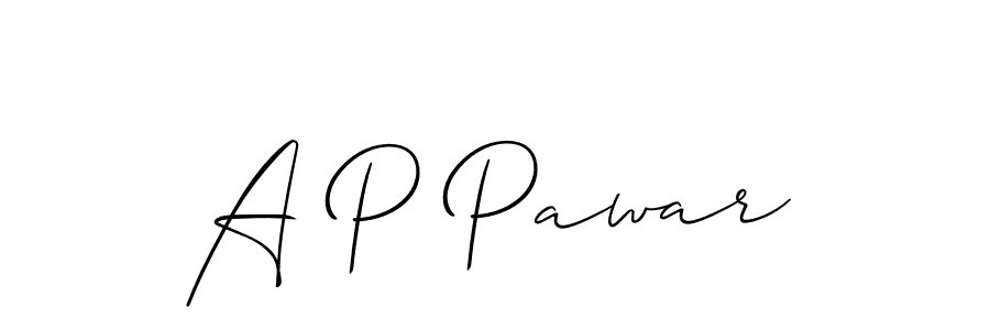 if you are searching for the best signature style for your name A P Pawar. so please give up your signature search. here we have designed multiple signature styles  using Allison_Script. A P Pawar signature style 2 images and pictures png