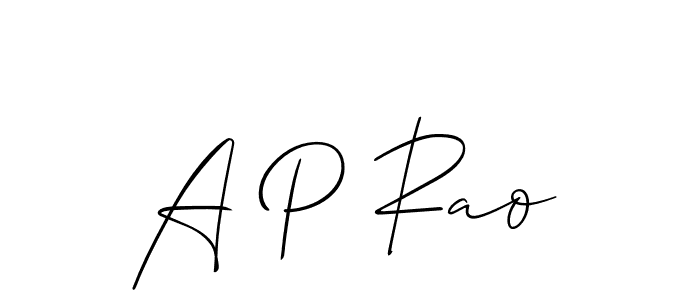 Similarly Allison_Script is the best handwritten signature design. Signature creator online .You can use it as an online autograph creator for name A P Rao. A P Rao signature style 2 images and pictures png