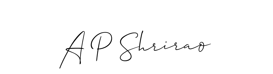 Make a short A P Shrirao signature style. Manage your documents anywhere anytime using Allison_Script. Create and add eSignatures, submit forms, share and send files easily. A P Shrirao signature style 2 images and pictures png