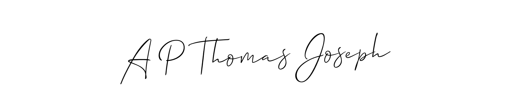 This is the best signature style for the A P Thomas Joseph name. Also you like these signature font (Allison_Script). Mix name signature. A P Thomas Joseph signature style 2 images and pictures png