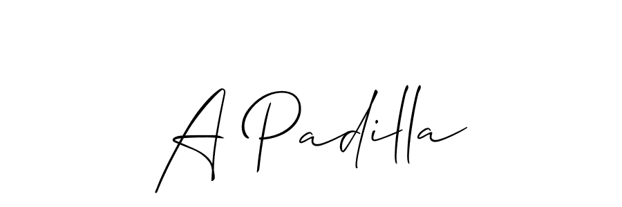 Once you've used our free online signature maker to create your best signature Allison_Script style, it's time to enjoy all of the benefits that A Padilla name signing documents. A Padilla signature style 2 images and pictures png