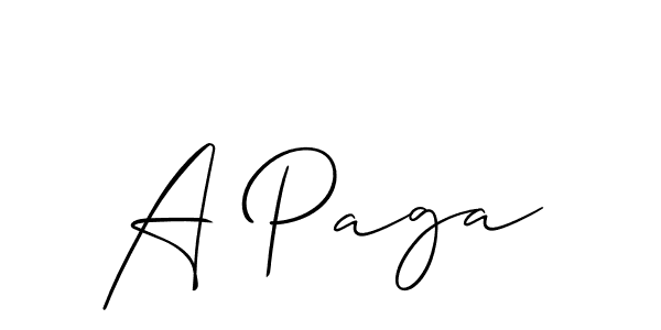 Check out images of Autograph of A Paga name. Actor A Paga Signature Style. Allison_Script is a professional sign style online. A Paga signature style 2 images and pictures png