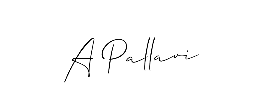 It looks lik you need a new signature style for name A Pallavi. Design unique handwritten (Allison_Script) signature with our free signature maker in just a few clicks. A Pallavi signature style 2 images and pictures png