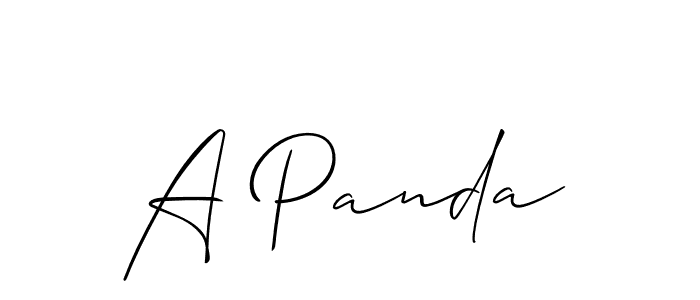 How to Draw A Panda signature style? Allison_Script is a latest design signature styles for name A Panda. A Panda signature style 2 images and pictures png