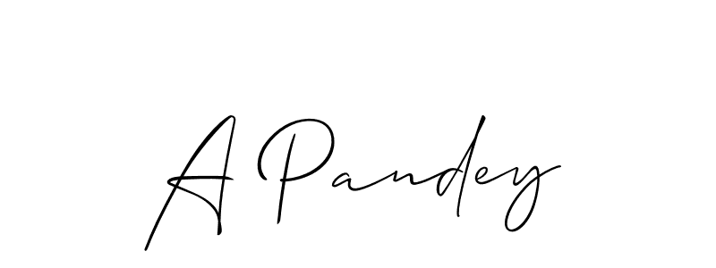 You should practise on your own different ways (Allison_Script) to write your name (A Pandey) in signature. don't let someone else do it for you. A Pandey signature style 2 images and pictures png