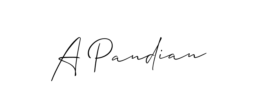 How to make A Pandian name signature. Use Allison_Script style for creating short signs online. This is the latest handwritten sign. A Pandian signature style 2 images and pictures png