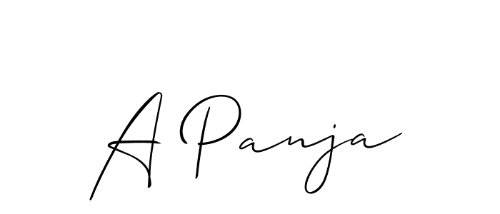 Best and Professional Signature Style for A Panja. Allison_Script Best Signature Style Collection. A Panja signature style 2 images and pictures png