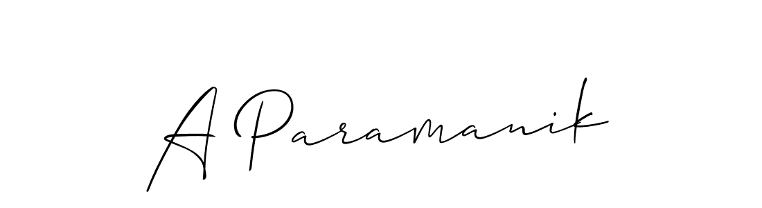 A Paramanik stylish signature style. Best Handwritten Sign (Allison_Script) for my name. Handwritten Signature Collection Ideas for my name A Paramanik. A Paramanik signature style 2 images and pictures png