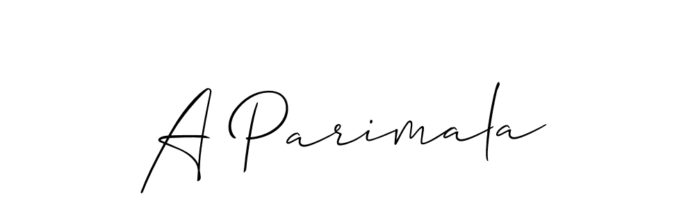 if you are searching for the best signature style for your name A Parimala. so please give up your signature search. here we have designed multiple signature styles  using Allison_Script. A Parimala signature style 2 images and pictures png
