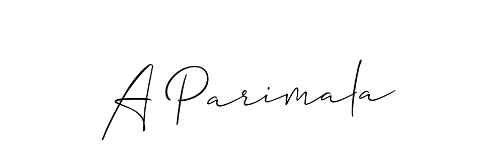 Similarly Allison_Script is the best handwritten signature design. Signature creator online .You can use it as an online autograph creator for name A Parimala. A Parimala signature style 2 images and pictures png