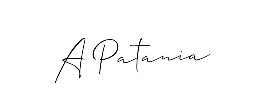 Make a beautiful signature design for name A Patania. Use this online signature maker to create a handwritten signature for free. A Patania signature style 2 images and pictures png