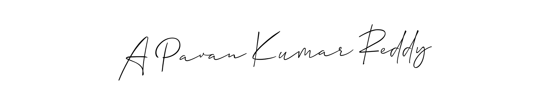 A Pavan Kumar Reddy stylish signature style. Best Handwritten Sign (Allison_Script) for my name. Handwritten Signature Collection Ideas for my name A Pavan Kumar Reddy. A Pavan Kumar Reddy signature style 2 images and pictures png