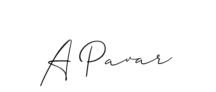 You should practise on your own different ways (Allison_Script) to write your name (A Pavar) in signature. don't let someone else do it for you. A Pavar signature style 2 images and pictures png