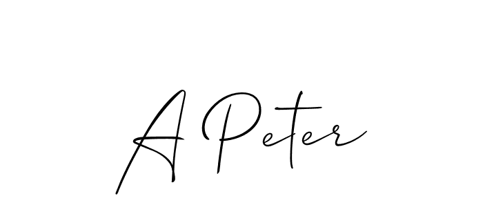 Similarly Allison_Script is the best handwritten signature design. Signature creator online .You can use it as an online autograph creator for name A Peter. A Peter signature style 2 images and pictures png