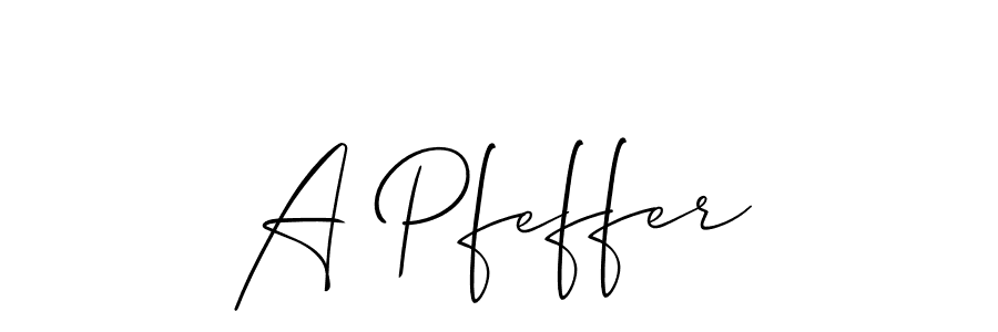 Also we have A Pfeffer name is the best signature style. Create professional handwritten signature collection using Allison_Script autograph style. A Pfeffer signature style 2 images and pictures png