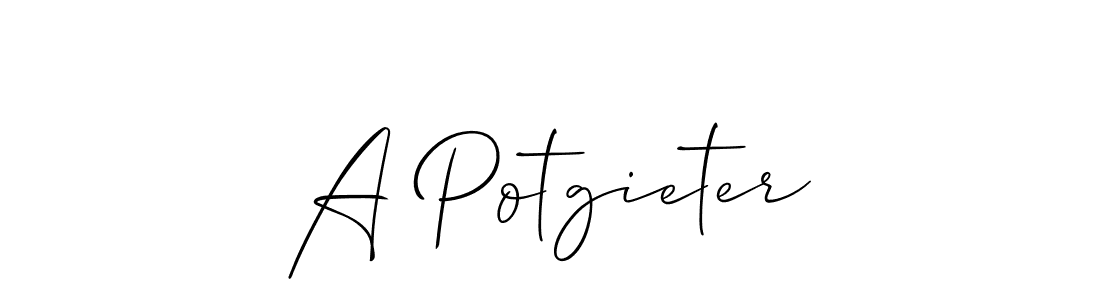 Similarly Allison_Script is the best handwritten signature design. Signature creator online .You can use it as an online autograph creator for name A Potgieter. A Potgieter signature style 2 images and pictures png