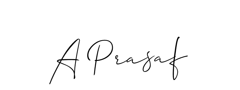 Also we have A Prasaf name is the best signature style. Create professional handwritten signature collection using Allison_Script autograph style. A Prasaf signature style 2 images and pictures png