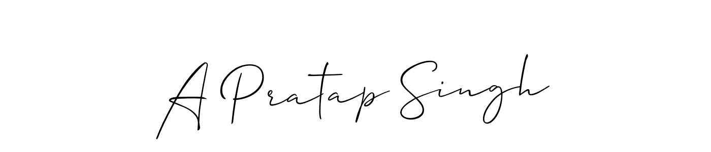 Allison_Script is a professional signature style that is perfect for those who want to add a touch of class to their signature. It is also a great choice for those who want to make their signature more unique. Get A Pratap Singh name to fancy signature for free. A Pratap Singh signature style 2 images and pictures png