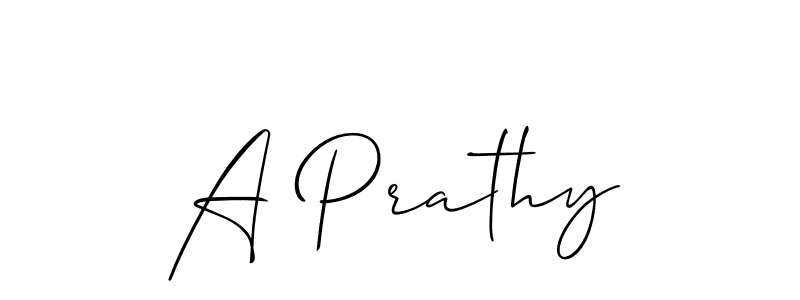 How to make A Prathy name signature. Use Allison_Script style for creating short signs online. This is the latest handwritten sign. A Prathy signature style 2 images and pictures png