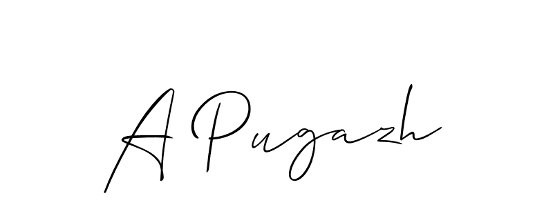 You can use this online signature creator to create a handwritten signature for the name A Pugazh. This is the best online autograph maker. A Pugazh signature style 2 images and pictures png