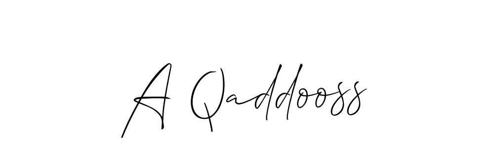 Also we have A Qaddooss name is the best signature style. Create professional handwritten signature collection using Allison_Script autograph style. A Qaddooss signature style 2 images and pictures png