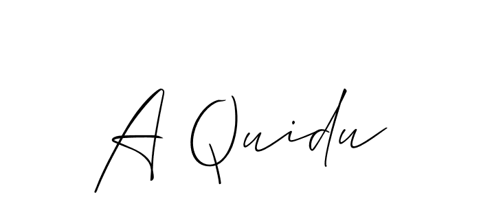 Check out images of Autograph of A Quidu name. Actor A Quidu Signature Style. Allison_Script is a professional sign style online. A Quidu signature style 2 images and pictures png