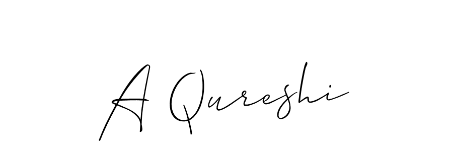 Use a signature maker to create a handwritten signature online. With this signature software, you can design (Allison_Script) your own signature for name A Qureshi. A Qureshi signature style 2 images and pictures png