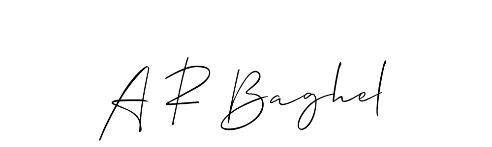 Design your own signature with our free online signature maker. With this signature software, you can create a handwritten (Allison_Script) signature for name A R Baghel. A R Baghel signature style 2 images and pictures png