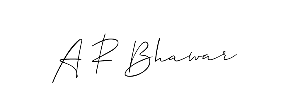 This is the best signature style for the A R Bhawar name. Also you like these signature font (Allison_Script). Mix name signature. A R Bhawar signature style 2 images and pictures png