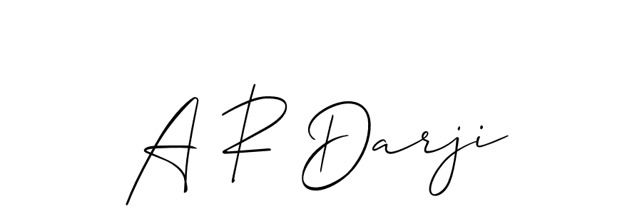 Create a beautiful signature design for name A R Darji. With this signature (Allison_Script) fonts, you can make a handwritten signature for free. A R Darji signature style 2 images and pictures png