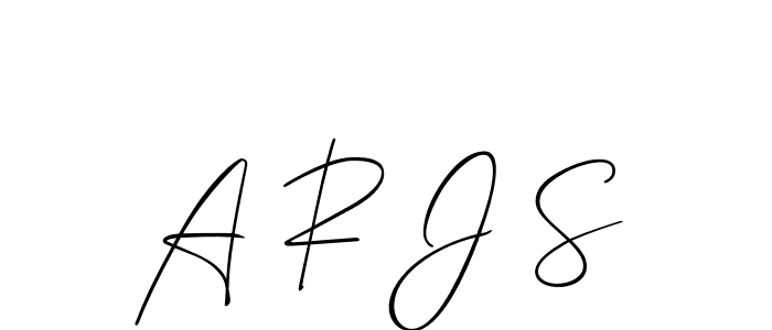 It looks lik you need a new signature style for name A R J S. Design unique handwritten (Allison_Script) signature with our free signature maker in just a few clicks. A R J S signature style 2 images and pictures png