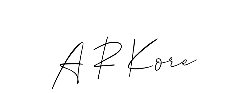 Best and Professional Signature Style for A R Kore. Allison_Script Best Signature Style Collection. A R Kore signature style 2 images and pictures png