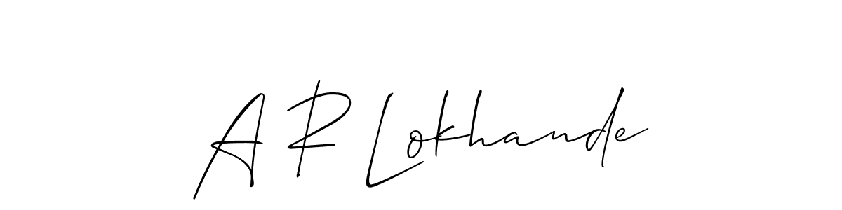 This is the best signature style for the A R Lokhande name. Also you like these signature font (Allison_Script). Mix name signature. A R Lokhande signature style 2 images and pictures png