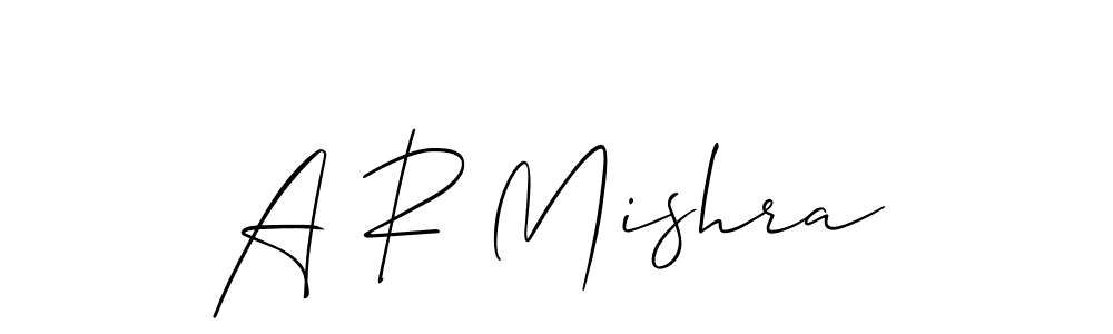 Create a beautiful signature design for name A R Mishra. With this signature (Allison_Script) fonts, you can make a handwritten signature for free. A R Mishra signature style 2 images and pictures png