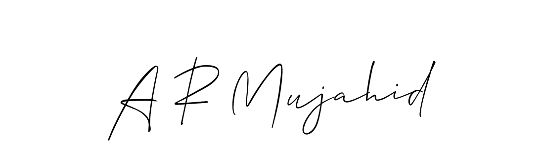 Make a short A R Mujahid signature style. Manage your documents anywhere anytime using Allison_Script. Create and add eSignatures, submit forms, share and send files easily. A R Mujahid signature style 2 images and pictures png